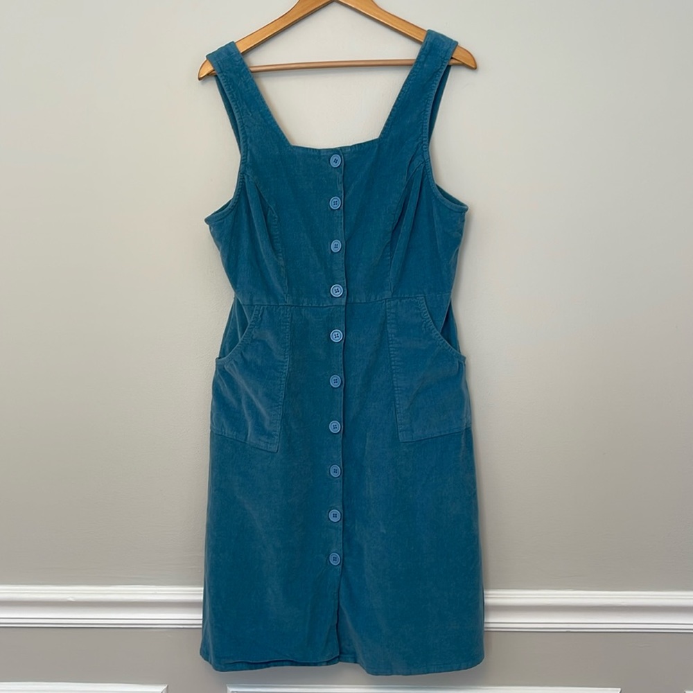 Belinda Cord  Pretty Vacant  Overall Dress with pockets - Size XL (UK)